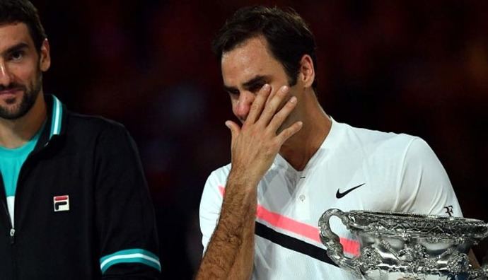 Roger Federer se emociona y lloró tras ganar Abierto de Australia