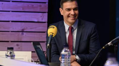 Pedro Sánchez durante la entrevista en la Cadena SER. Borja Puig de la Bellacasa / Moncloa