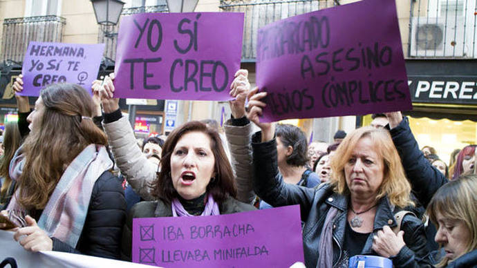 Concentración en Madrid en apoyo a la víctima de 'La manada' / MB

