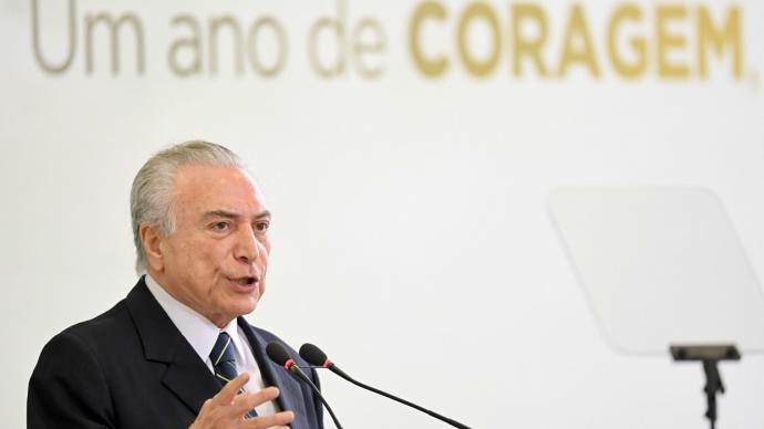 Michel Temer reemplazó en 2016 a la destituida presidenta de izquierda Dilma Rousseff