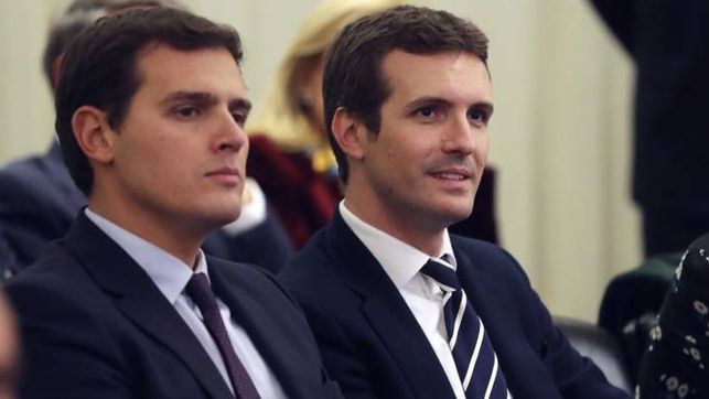 Albert Rivera (izquierda) y Pablo Casado (derecha), en una imagen de archivo