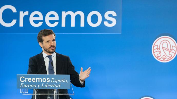 El líder del Partido Popular, Pablo Casado. PP