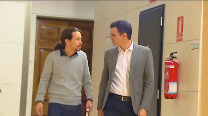 Pablo Iglesias (i) y Pedro Sánchez en una imagen de archivo