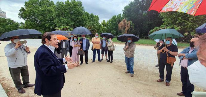 Hamdi Mahmoud Zaki, ex Consejero de Turismo Egipcio de Debod en Madrid, ofreció una rueda de prensa en el templo egipcio de  Madrid (foto: Alexandra Alvarado)