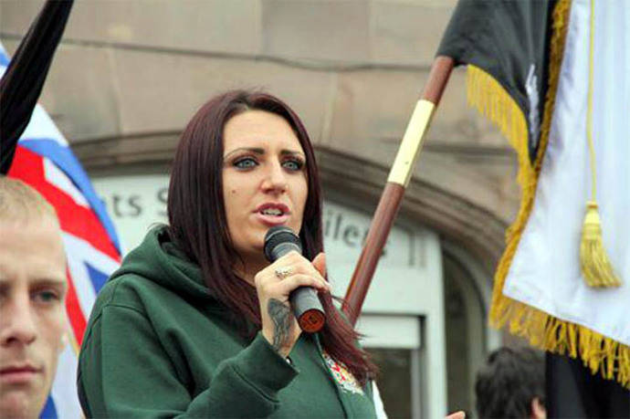 Jayda Fransen, la ultraderechista británica del partido xenófobo Britain First. 