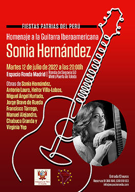 Conciertos de Guitarra Clásica, a cargo de la guitarrista Sonia Hernández