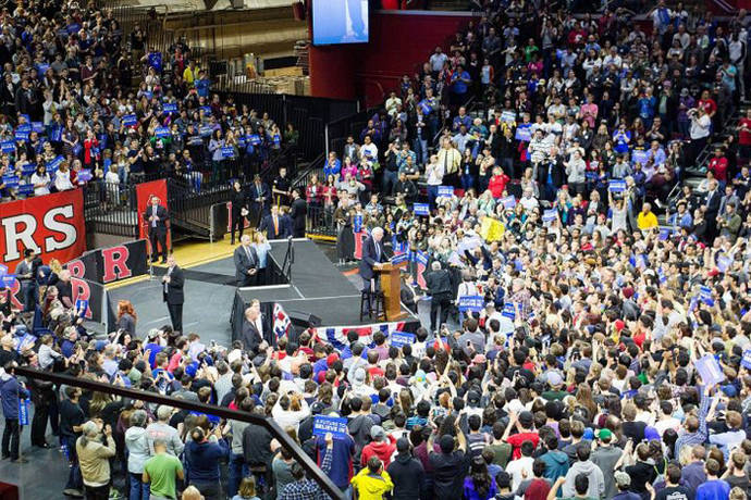 Bernie Sanders at Rutgers University May 2016