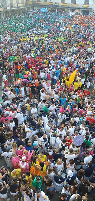 La fervorosa multitud vitorea a San Roque...