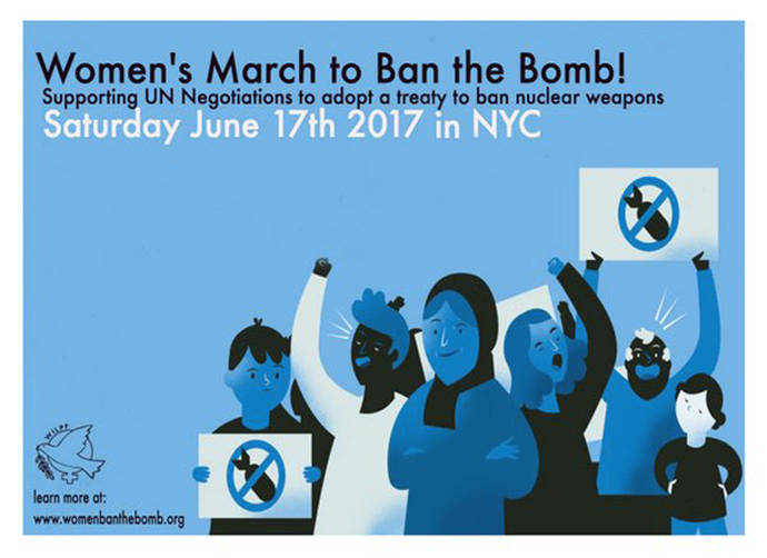 An ad for the “ban the bomb” march on June 17