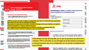 El PSOE defendió el CETA y el TTIP en la primera etapa de Pedro Sánchez como líder del partido