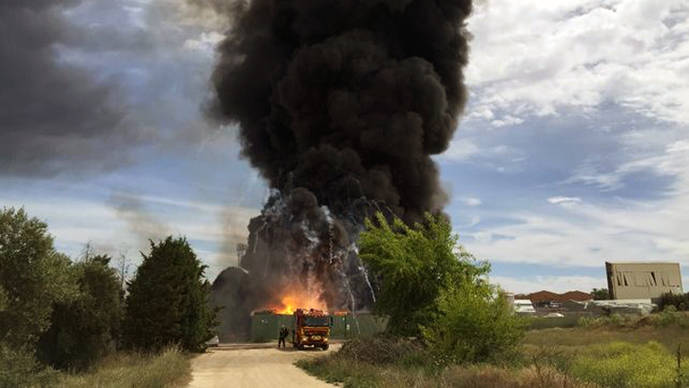 Explosión en una planta industrial en Arganda del Rey