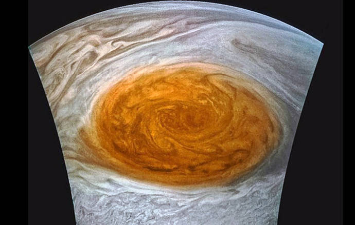 La NASA ofrece las mejores imágenes de la Gran Mancha Roja de Júpiter