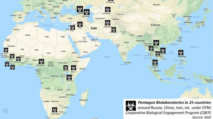 Labotariorios biológicos de EE.UU en 25 países