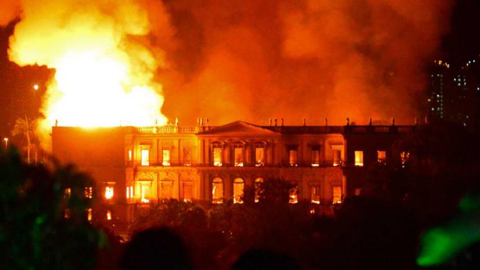 Incendio del Museo Nacional de Río de Janeiro, Brasil