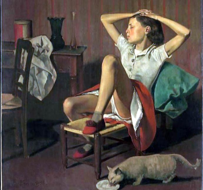 Uno de los cuadros del pintor Balthus que provocó polémica cuando fue  exhibido en el MET de Nueva York por la postura sugerente de una niña