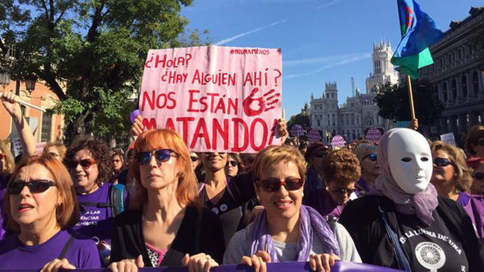 Pancarta de la manifestación del 7N