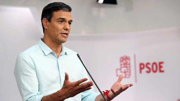 Pedro Sánchez tras el debate en Ferraz