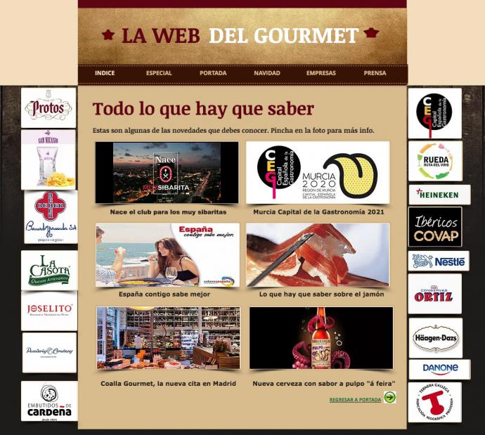 Nace la web del gourmet, un espacio original para la buena gastronomía y los vinos