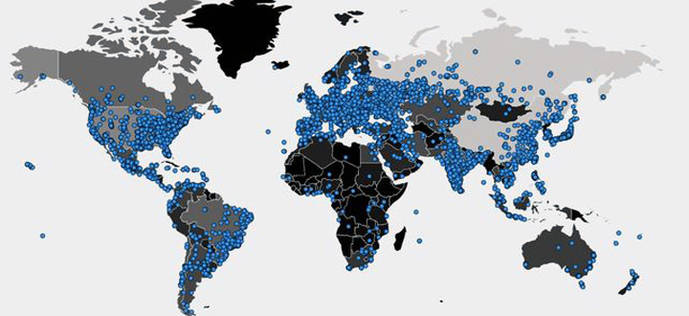 WCry en todo el mundo en las últimas 24 horas