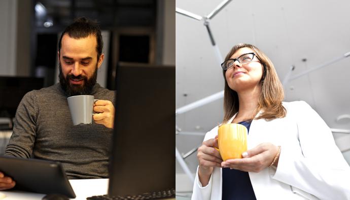 Conoce a tus nuevos colegas de trabajo por su taza de café