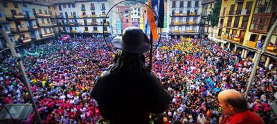 Chupinazo, en la Fiesta de San Roque