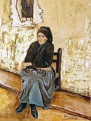 Anciana del Tobos. Décvada de 1970. Óleo-lienzo. Colección particular