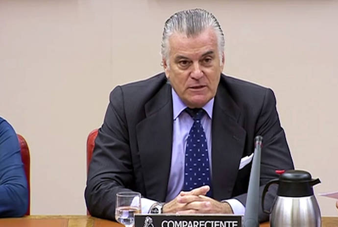 El extesorero del PP Luis Bárcenas, durante su comparecencia en el Congreso