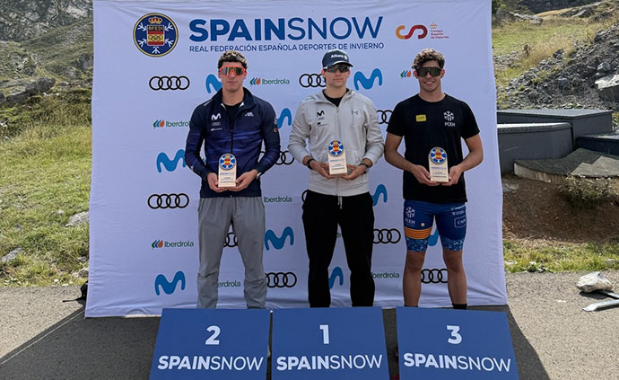Jaume Pueyo e Irati Cuadrado se coronan campeones de España de Rollerski en Candanchú