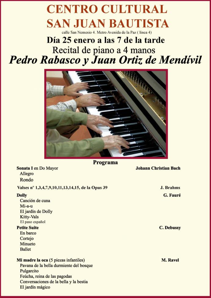 Recital de Piano a 4 Manos