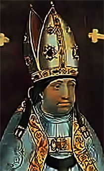 El arzobispo Rodrigo Jimémez de Rada. Pintado por Juan de Bogoña, en 1510.