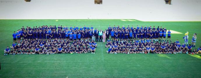 El Hércules presenta sus 21 equipos de cantera en un acto histórico en el Rico Pérez