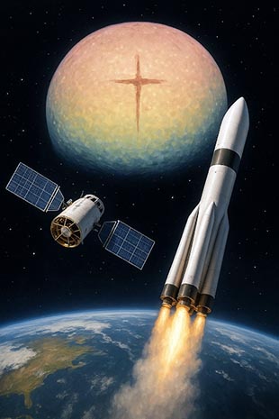 El 'Cristo Cósmico' de Mayte Spínola ha sido lanzado al espacio en el WISESAT 3.0'