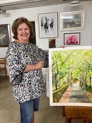 Mercedes Ballesteros: Camino de Santiago, Retratos y desnudo femenino. En la Bienal de Florencia