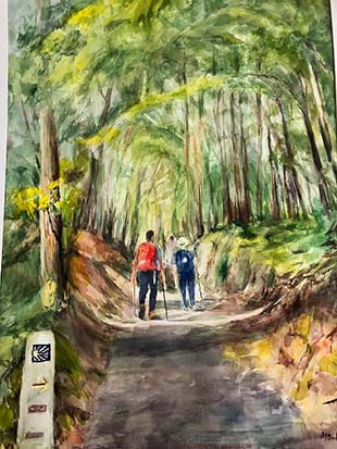 Mercedes Ballesteros: Camino de Santiago, Retratos y desnudo femenino. En la Bienal de Florencia