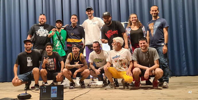 Antonio Arribas, ganador del IV Certamen de Arte Urbano en El Romeral (Toledo)