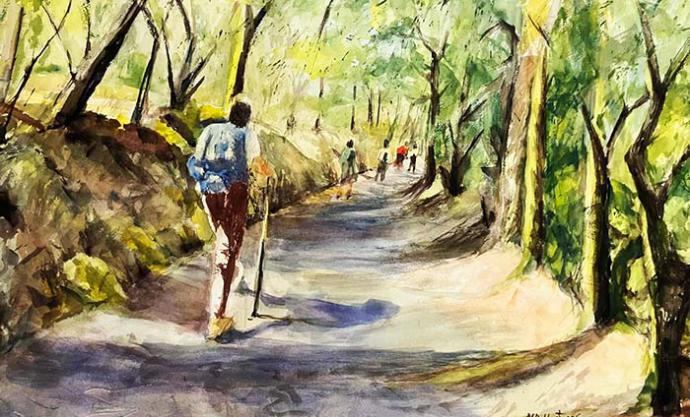 Mercedes Ballesteros: Camino de Santiago, Retratos y desnudo femenino. En la Bienal de Florencia