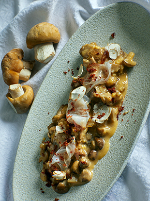 Otra creación con huevos, del Chef Jesús Sánchez.