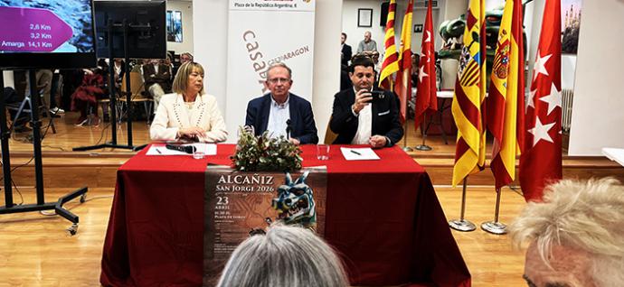 Alcañiz presenta en Madrid su emblemática Fiesta del Vencimiento del Dragón, símbolo de tradición y valores