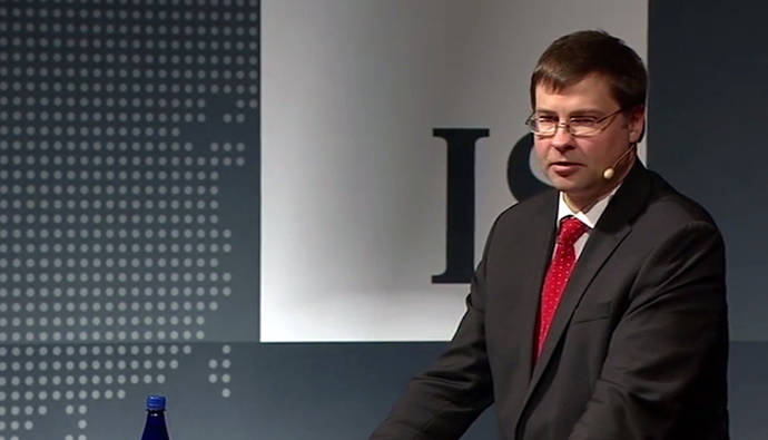 El vicepresidente de la Comisión Europea (CE) para el Euro, Valdis Dombrovskis