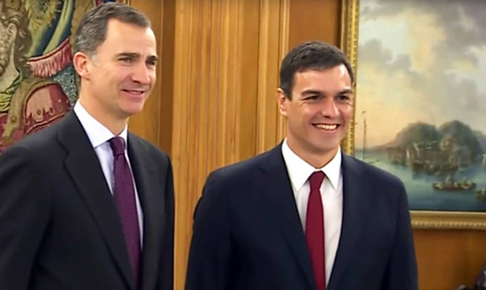 El Rey Felipe y Pedro Sánchez en una foto de archivo