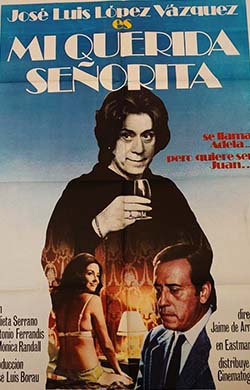 Afiche de la película “Mi Querida Señorita” con José Luis López Vázquez