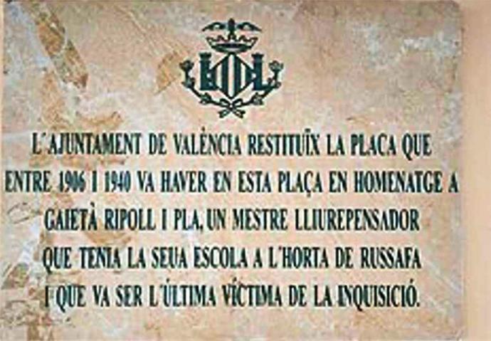 Cayetano Ripoll, ahorcado por las ‘Juntas de Fe’ de la Iglesia católica en 1826, por hereje