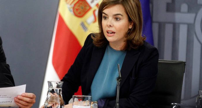 La vicepresidenta del Gobierno, Soraya Sáenz de Santamaría