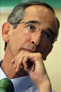 Alvaro Colom, presidente de Guatemala