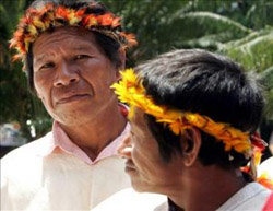 Los Paî Tavyterâ, etnia originaria del Paraguay y que habita la zona fronteriza con Brasil