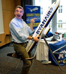 El extravagante presidente de Ryanair, Michael O'Leary. 

