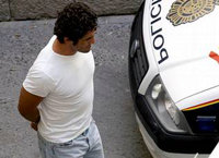 Antonio Puerta, en el momento de su detención por la policía (imagen de archivo)