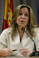 La ministra de sanidad española, Trinidad Jiménez

