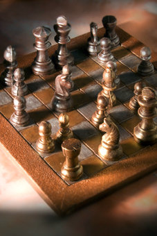 Un original ajedrez de chocolate...