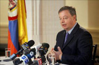 En la imagen, el ministro de Defensa de Colombia, Gabriel Silva.